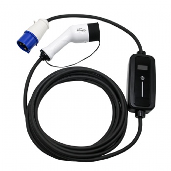 32A ajustable single phase TYPE 2 EV charger with blue CEEE